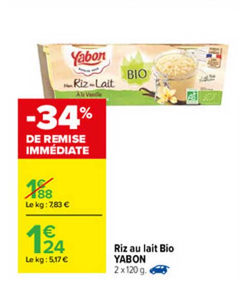 Riz Au Lait Bio Yabon