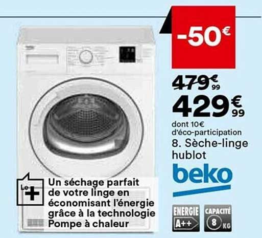 sèche-linge hublot beko