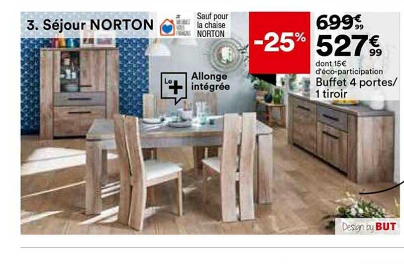 séjour norton : buffet 4 portes