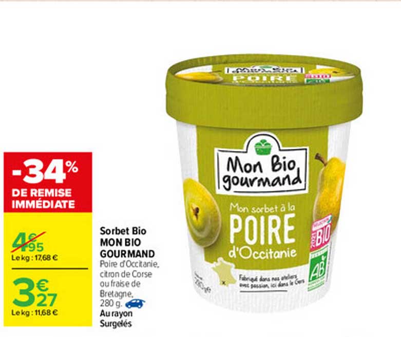 sorbet bio mon bio gourmand