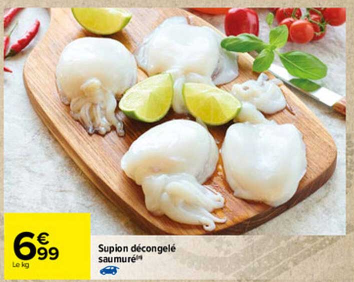 supion décongelé saumuré