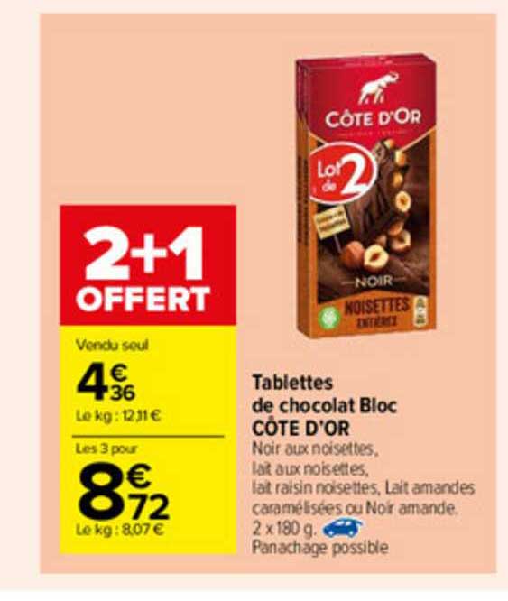Tablettes De Chocolat Bloc Côte D'or