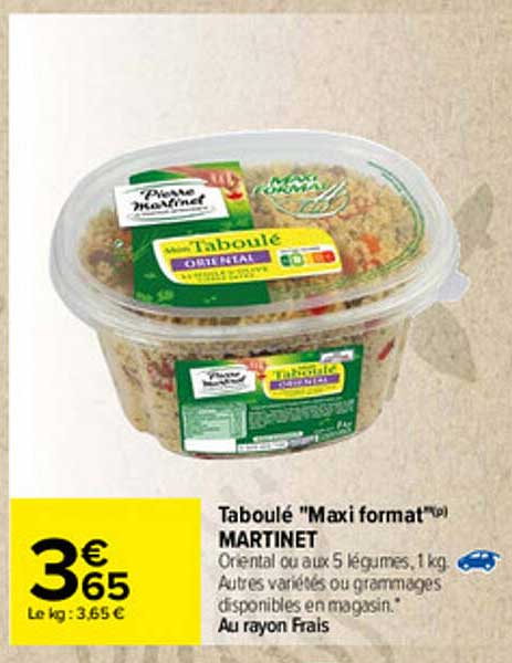taboulé "maxi format" martinet