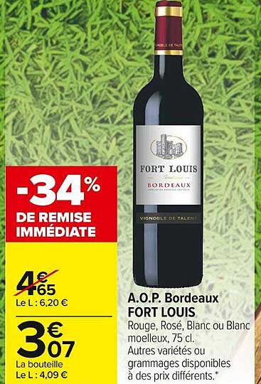 a.o.p. bordeaux fort louis
