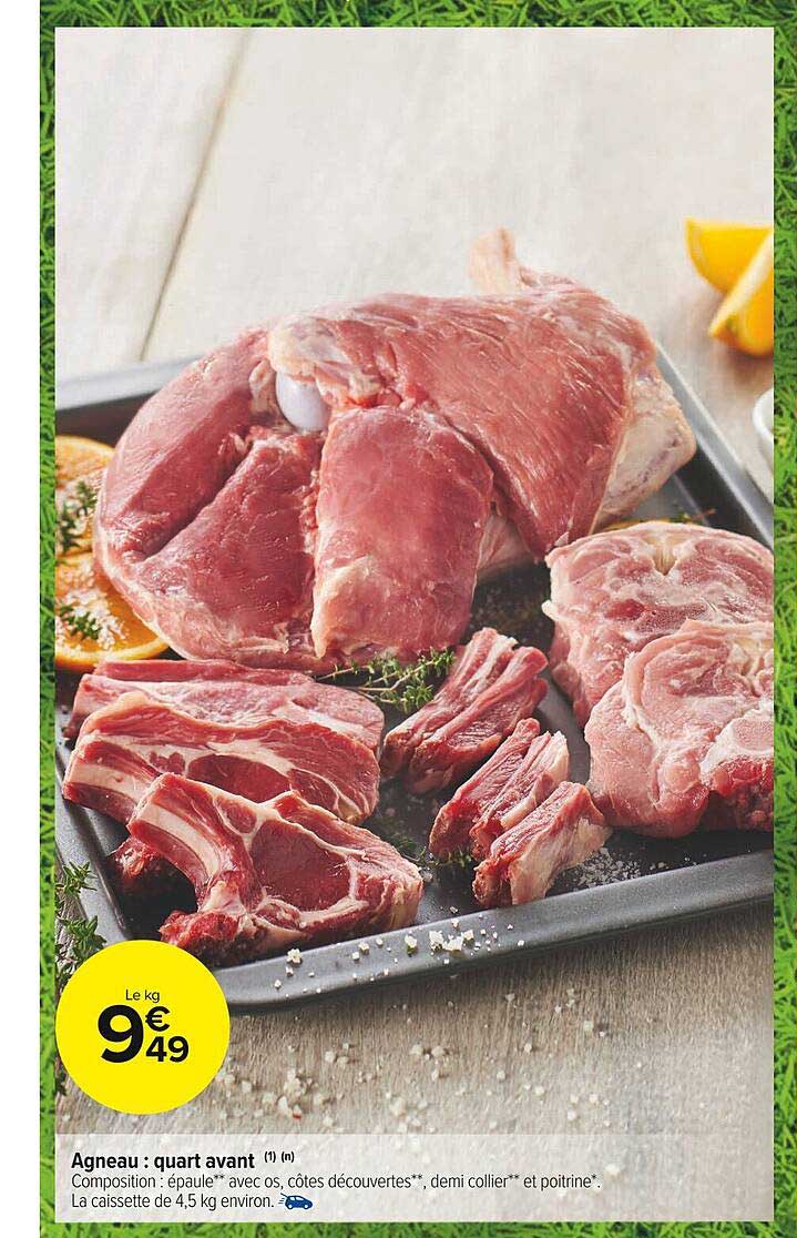 agneau : quart avant