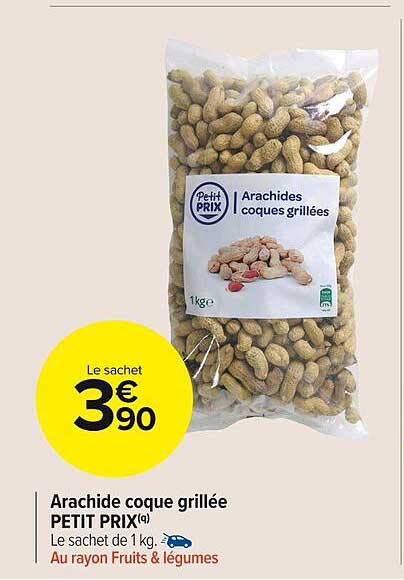 arachide coque grillée petit prix