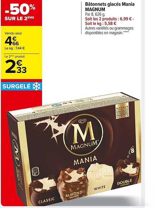 Bâtonnets Glacés Mania Magnum