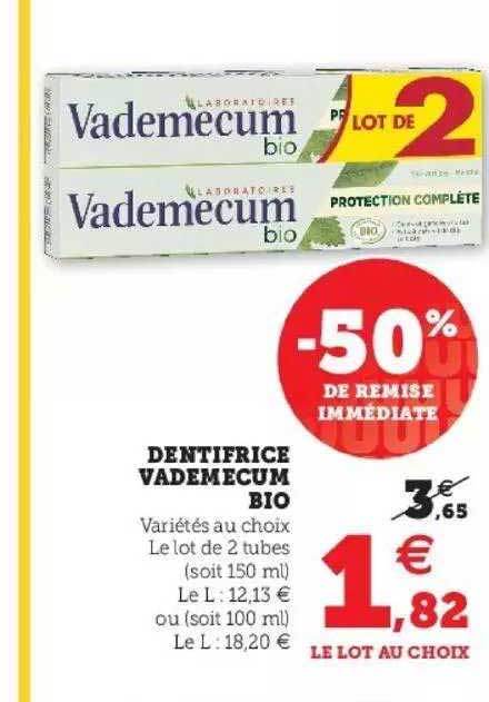 Dentifrice Vademecum Bio