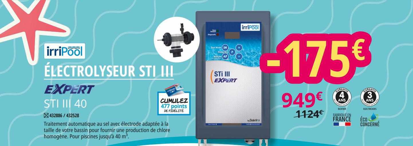 électrolyseur sti III irriPool