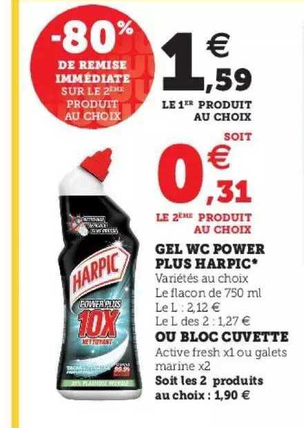 gel wc power plus harpic ou bloc cuvette