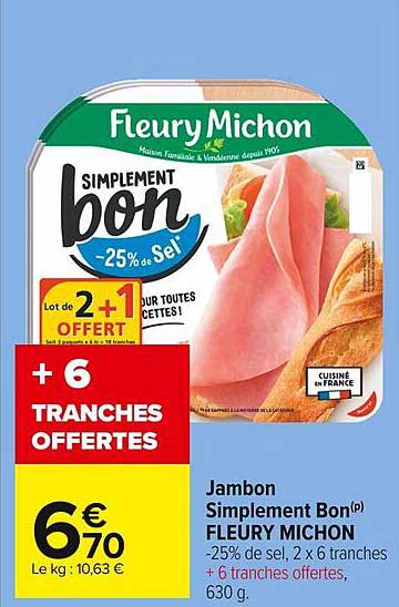 jambon simplement bon fleury michon