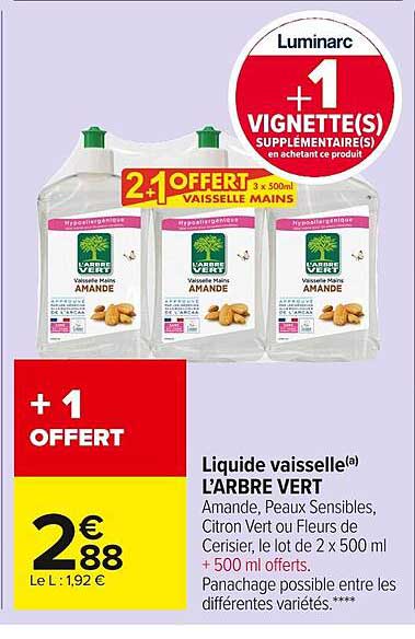 liquide vaisselle l'arbre vert