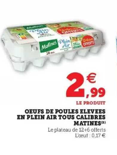 oeufs de poules élevées en plein air tous calibres matines