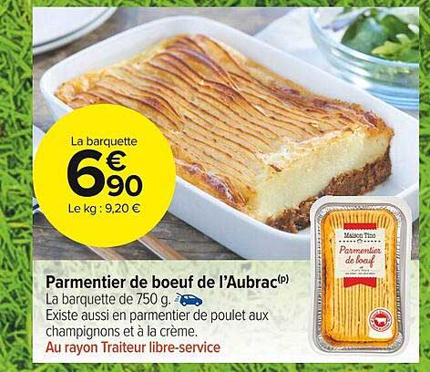 parmentier de boeuf de l'aubrac