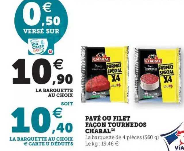 pavé ou filet façon tournedos charal
