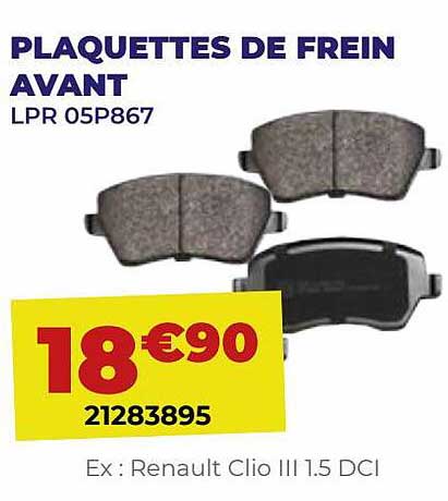 plaquettes de frein avant