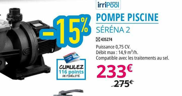pompe piscine séréna 2 irriPool