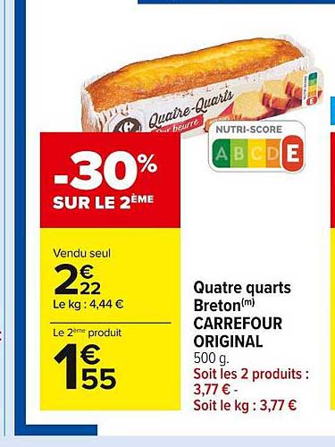 quatre quarts breton carrefour original