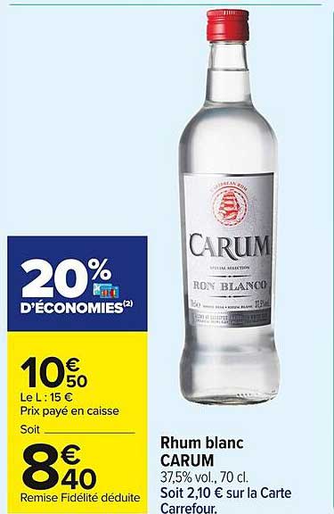 Rhum Blanc Carum