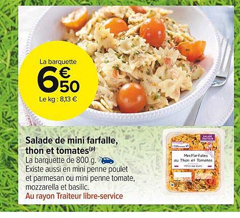 Salade De Mini Farfalle, Thon Et Tomates