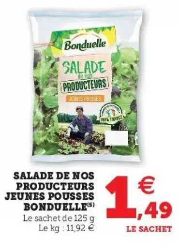 salade de nos producteurs jeunes pousses bonduelle