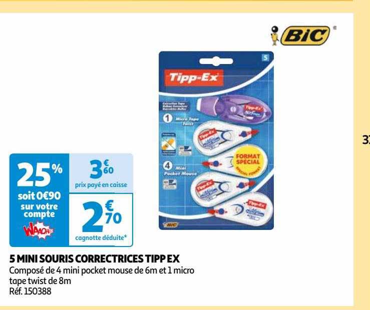 5 mini souris correctrices tipp-ex