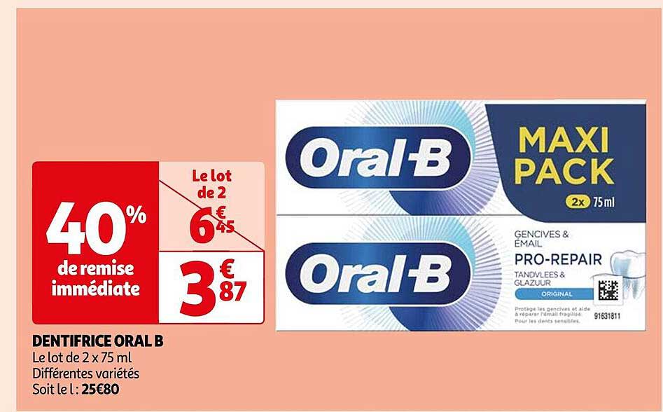 dentifrice oral b