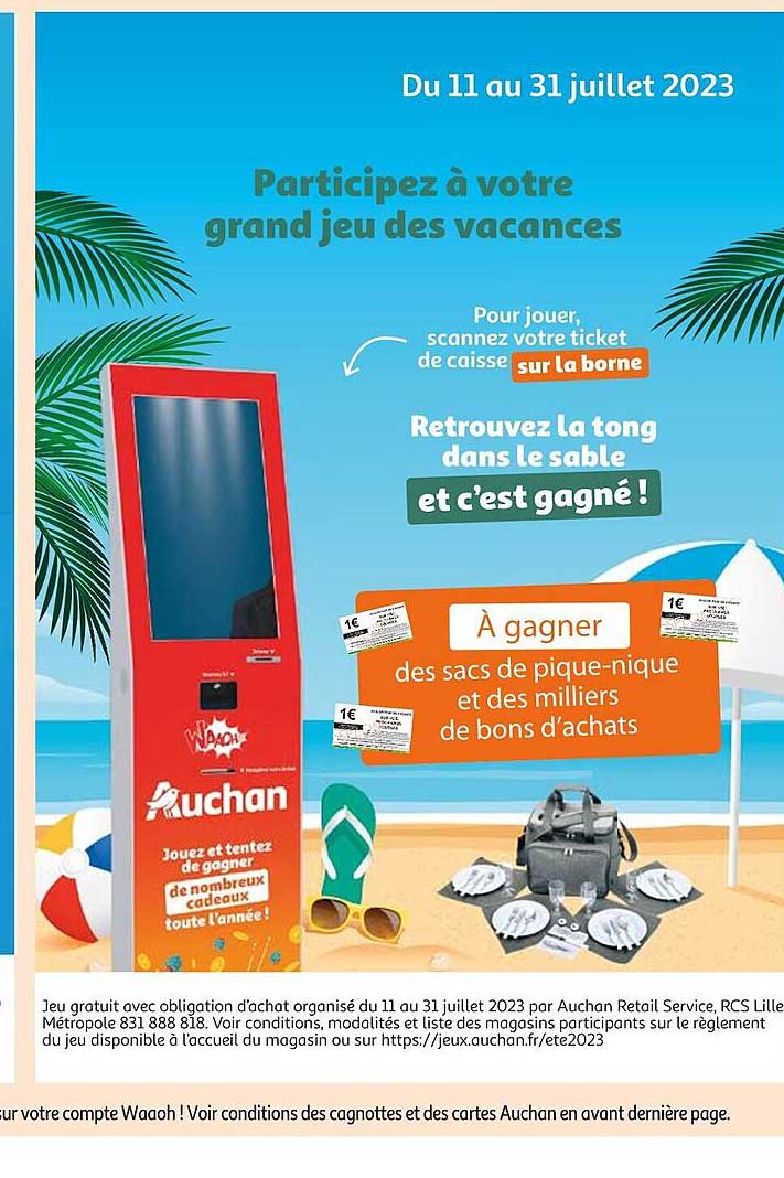 des sacs de pique-nique et des milliers de bons d'achats