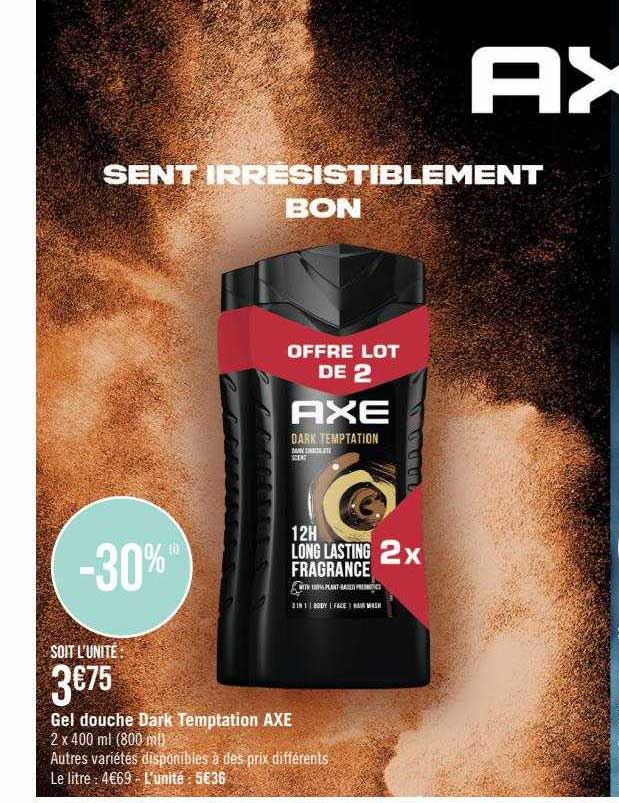 gel douche dark temptation axe