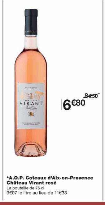 a.o.p. côteaux d'aix-en-provence château virant rosé