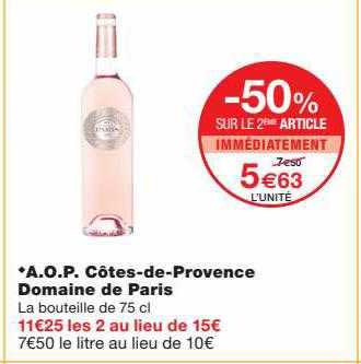 a.o.p. côtes-de-provence domaine de paris
