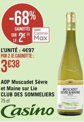 aop muscadet sèvre et maine sur lie club des sommeliers