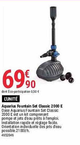 aquarius fountain set classic 2000 e