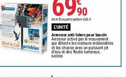 arroseur anti-héron pour bassin