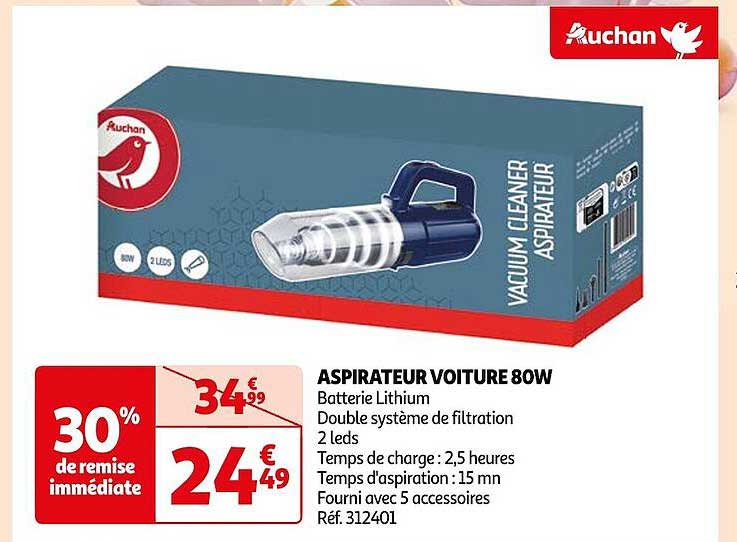 aspirateur voiture 80w