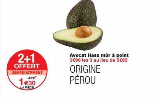 avocat hass mûr à point