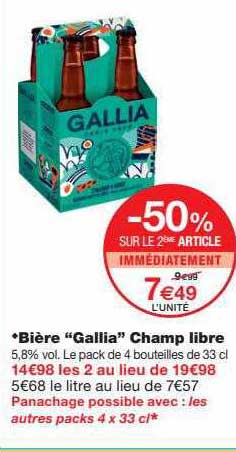 bière "gallia" champ libre