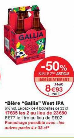 bière "gallia" west ipa