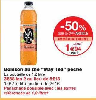 boisson au thé "may tea" pêche