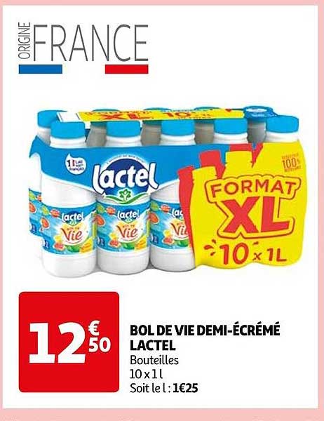 bol de vie demi-écrémé lactel