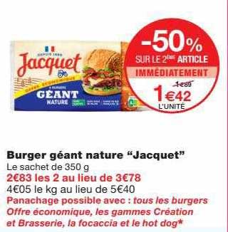 Burger Géant Nature "jacquet"