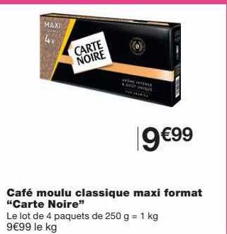 café moulu classique maxi format "carte noire"