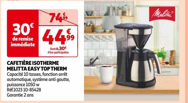 cafetière isotherme melitta easy top therm
