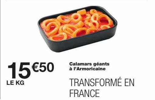 calamars géants à l'armoricaine