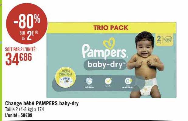 change bébé pampers baby-dry