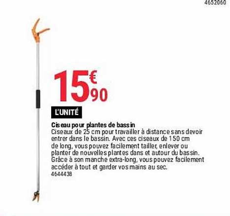 ciseau pour plantes de bassin