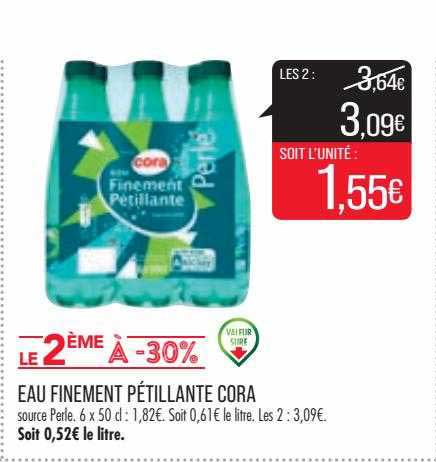 eau finement pétillante cora