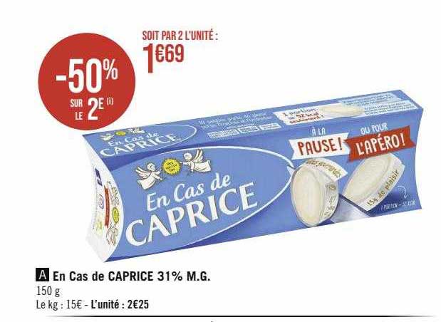 en cas de caprice 31% m.g.