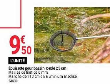 épuisette pour bassin ronde 25 cm