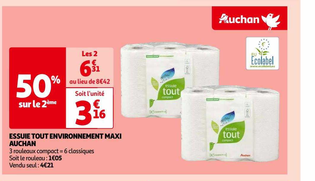 essuie tout environnement maxi auchan